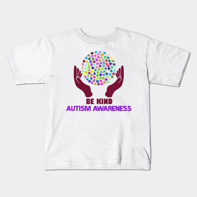 Autism Awareness Kids T-Shirt by ArtisticFloetry